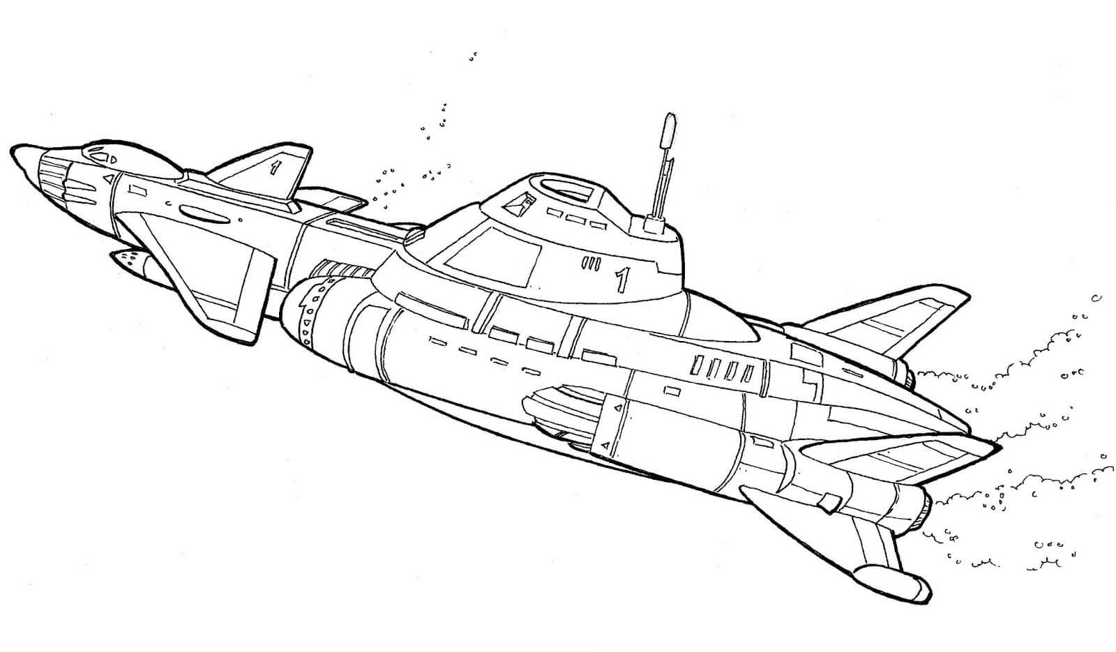 Dibujo de Submarino Perfecto para Colorear
