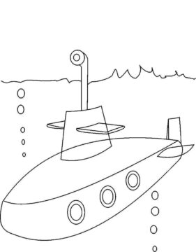 Dibujo de Submarinos Impresionantes para Colorear