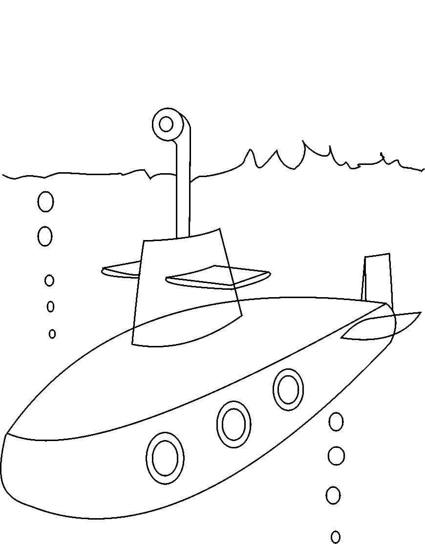 Dibujo de Submarinos Impresionantes para Colorear