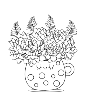 Dibujo de Succulent Coloring Page para Colorear