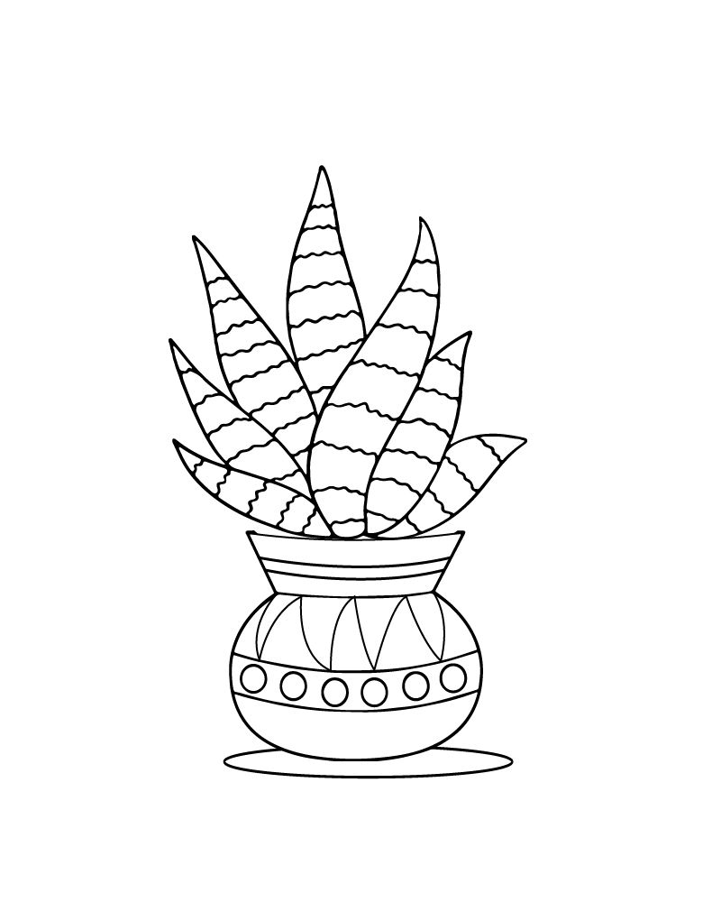 Dibujo de Succulent Flower Coloring Page para Colorear