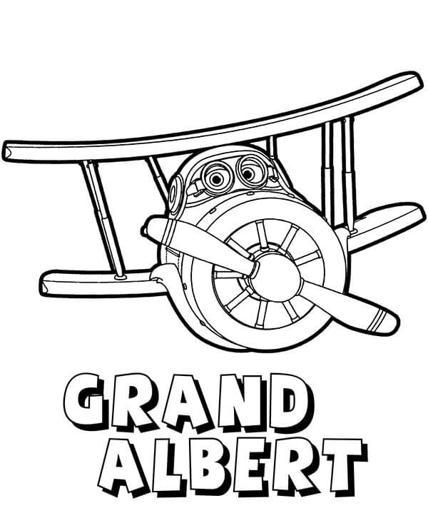 Dibujo de Albert Super Alas para Colorear