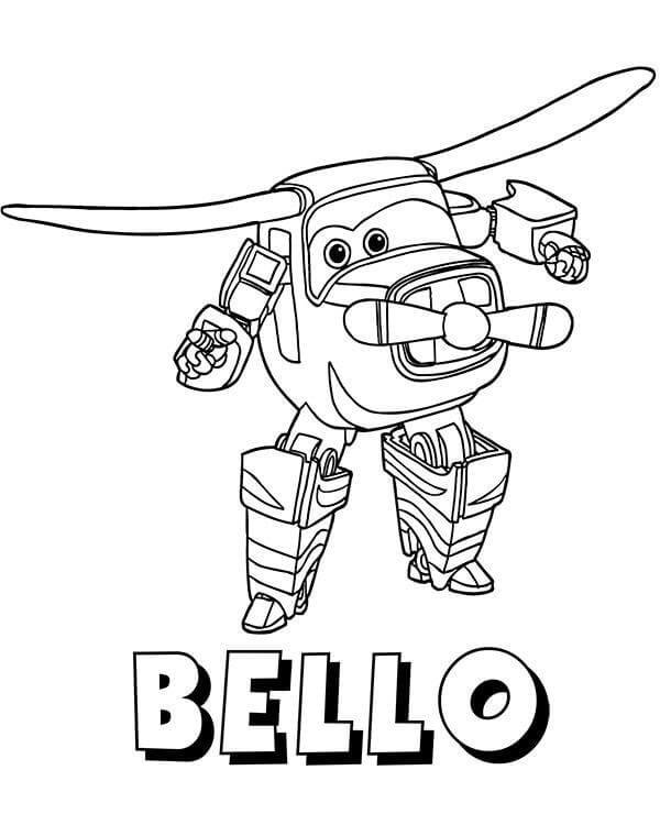 Dibujo de Bello Super Alas para Colorear