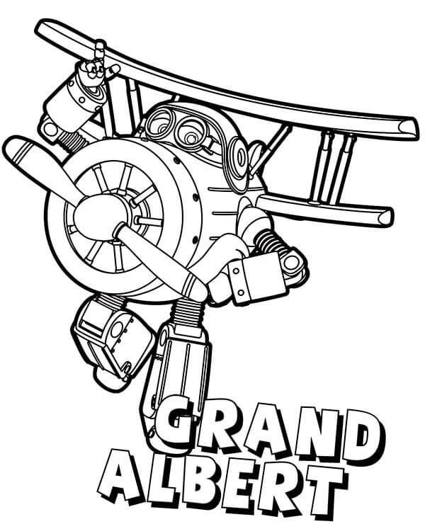 Dibujo de Grand Albert Super Alas para Colorear