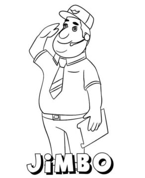 Dibujo de Jimbo Super Alas para Colorear