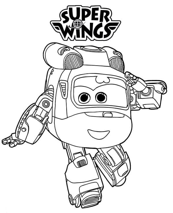 Dibujo de Mareado Super Alas Divertido para Colorear