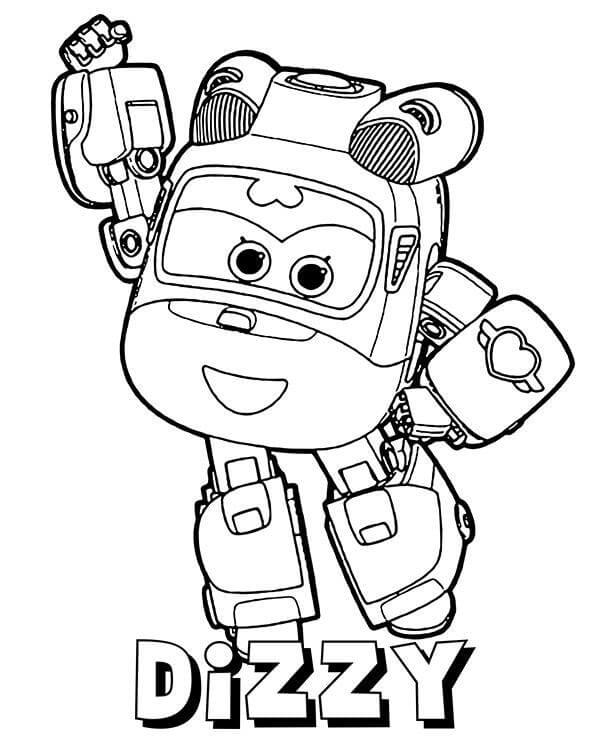 Dibujo de Mareado Super Alas Feliz para Colorear