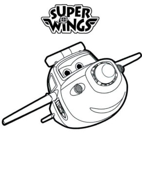 Dibujo de Paul Super Alas Sonriendo para Colorear