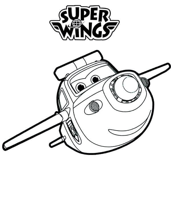 Dibujo de Paul Super Alas Sonriendo para Colorear