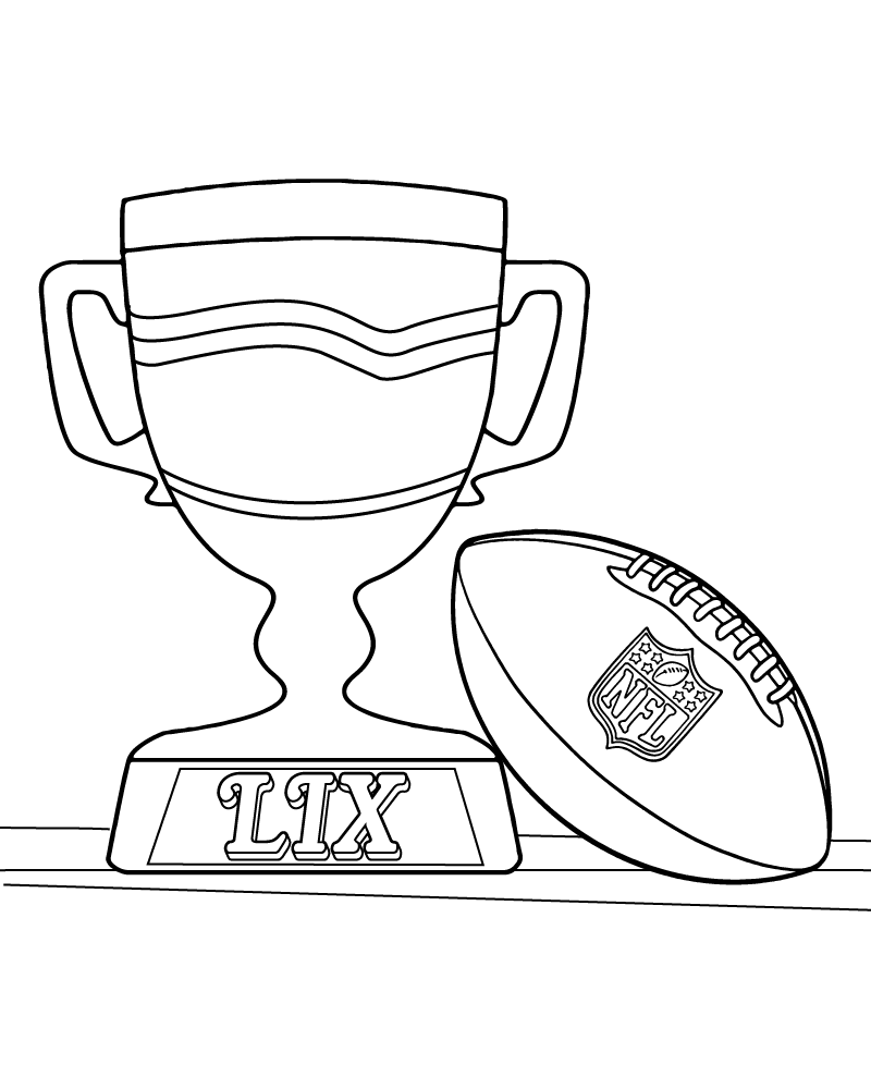 Dibujo de Free Super Bowl 2025 Coloring Page para Colorear