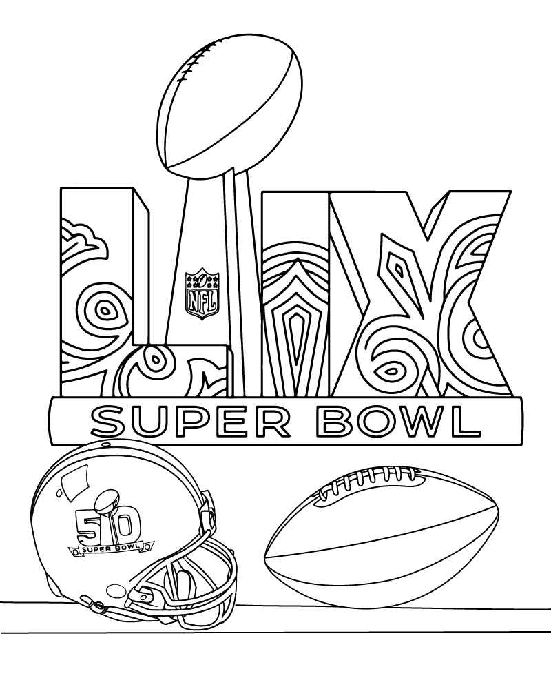 Dibujo de Super Bowl 2025 Coloring Pages para Colorear