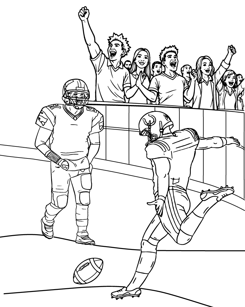 Dibujo de Super Bowl 2025 Fan Coloring Page para Colorear