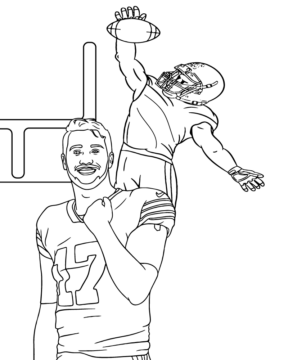 Dibujo de Super Bowl 2025 Football Coloring Page para Colorear