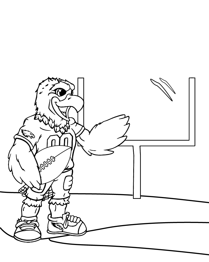 Dibujo de Super Bowl 2025 Mascot Coloring Page para Colorear
