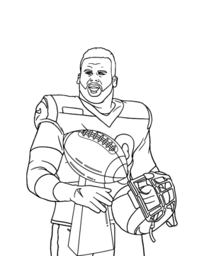 Dibujo de Super Bowl 2025 Mvp Coloring Page para Colorear