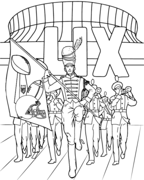 Dibujo de Super Bowl 2025 Parade Coloring Page para Colorear