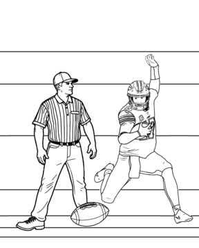 Dibujo de Super Bowl 2025 Referee Coloring Page para Colorear