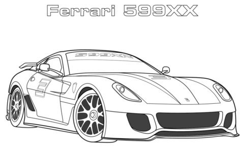Dibujo de Ferrari 599xx para Colorear