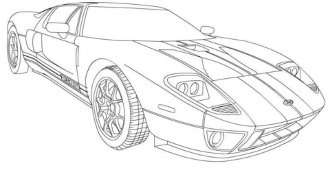 Dibujo de Ford Gt 2006 para Colorear