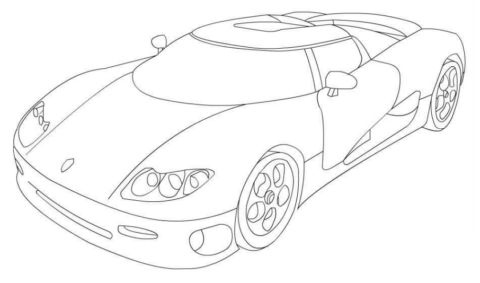 Dibujo de Koenigsegg Cs8s para Colorear