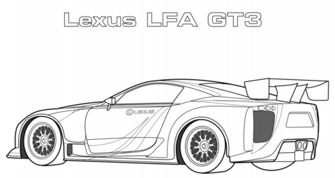 Dibujo de Lexus Lfa Gt3 para Colorear