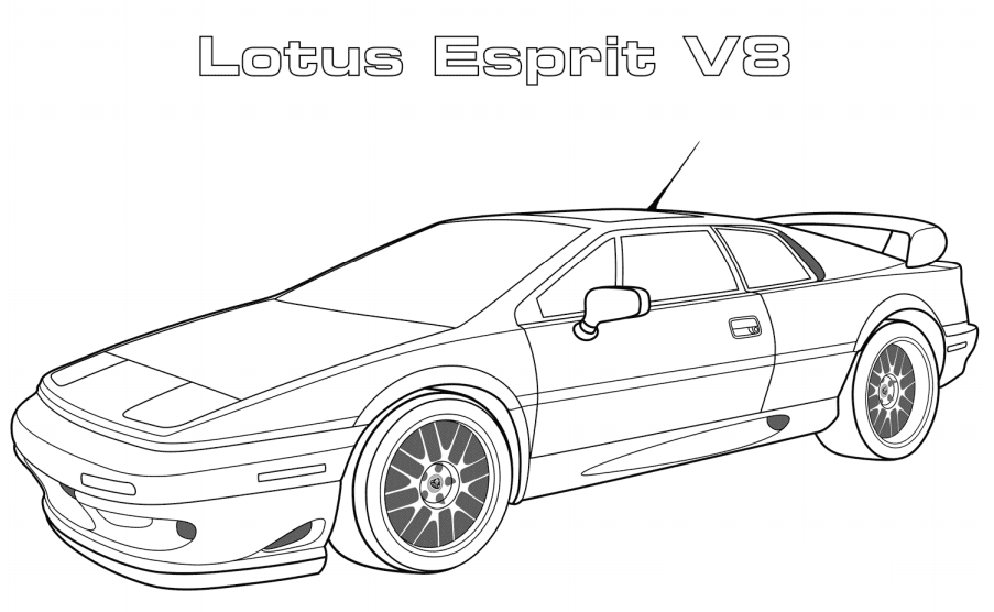 Dibujo de Lotus Esprit V8 para Colorear