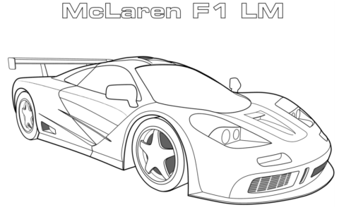 Dibujo de Mclaren F1 Lm 2 para Colorear