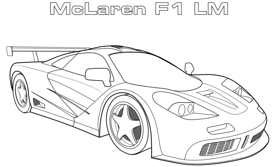 Dibujo de Mclaren F1 Lm 2 para Colorear