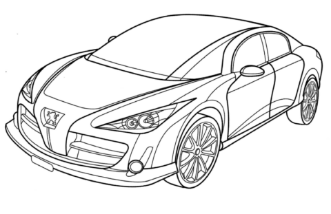 Dibujo de Peugeot Rc 2 para Colorear