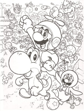 Dibujo de Mario Volando para Colorear