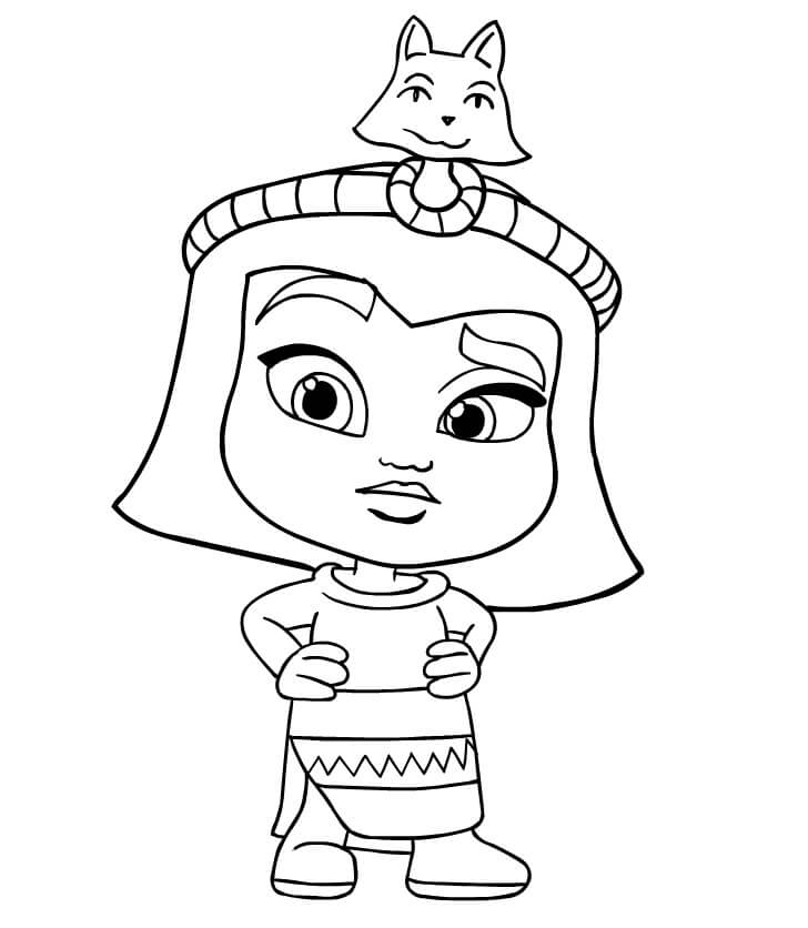 Dibujo de Cleo Graves de Super Monstruos para Colorear