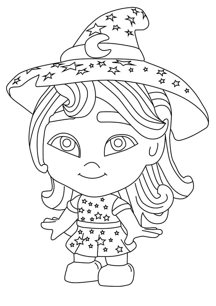 Dibujo de Linda Katya de Super Monstruos para Colorear