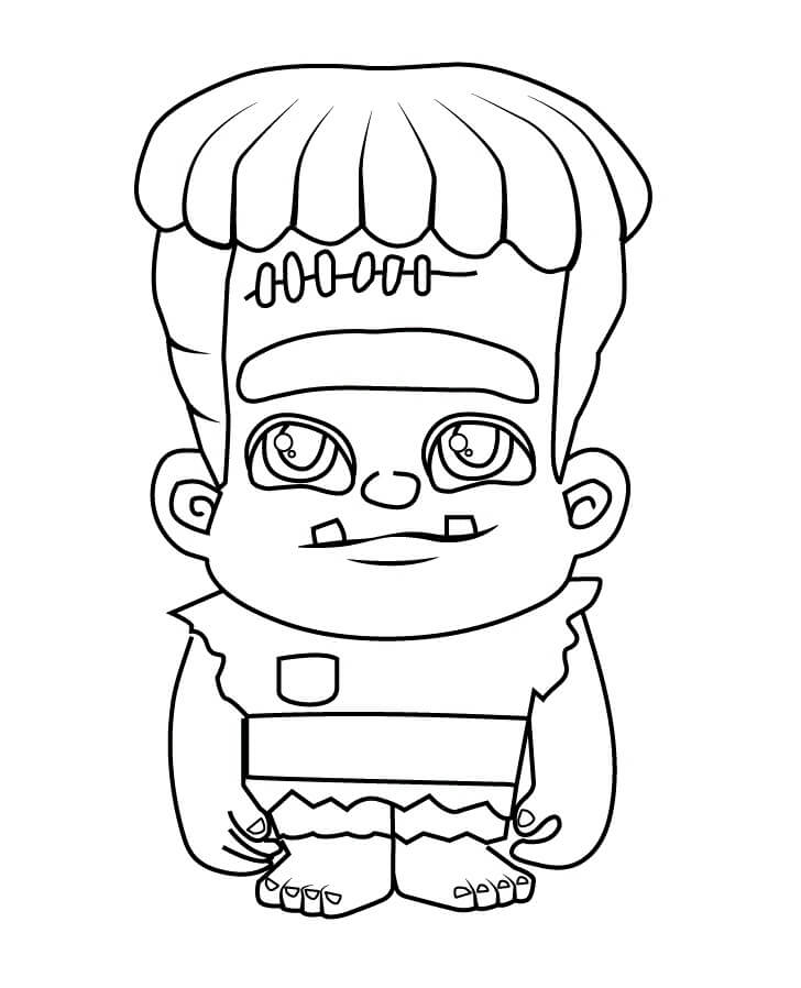Dibujo de Lindo Frankie de Super Monstruos para Colorear