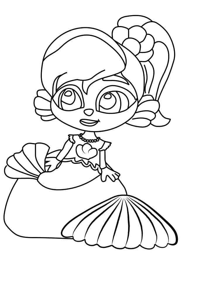 Dibujo de Melusine de Super Monstruos para Colorear