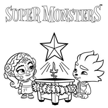 Dibujo de Vida Calavera y Spike Gong para Colorear