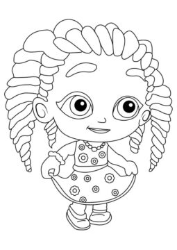 Dibujo de Zoe Walker de Super Monstruos para Colorear