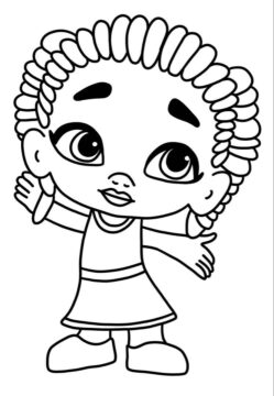 Dibujo de Zoe de Super Monstruos para Colorear