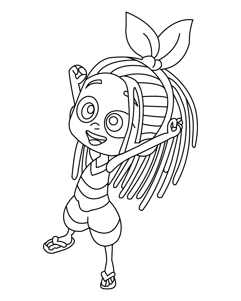Dibujo de Super Sema Character Coloring Page para Colorear
