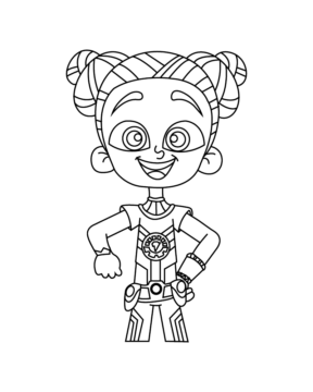 Dibujo de Super Sema Power Pose Coloring Pagespng para Colorear