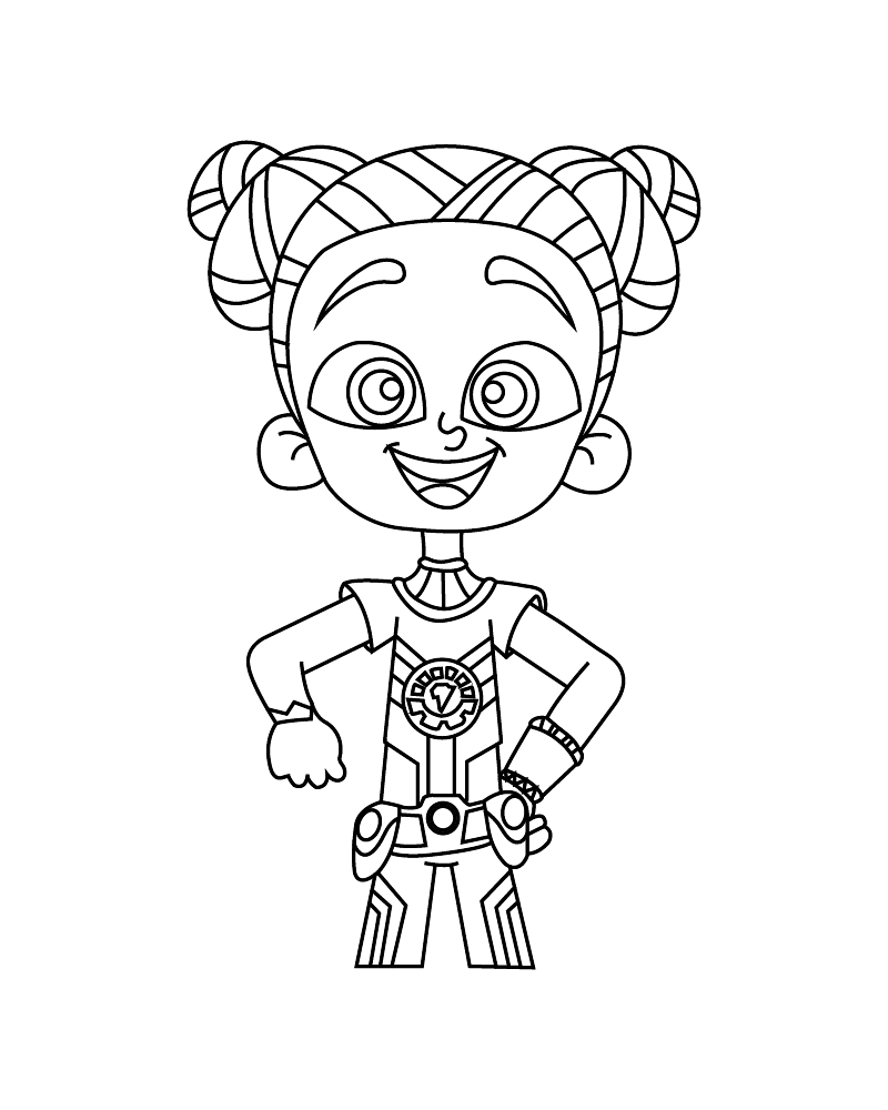 Dibujo de Super Sema Power Pose Coloring Pagespng para Colorear