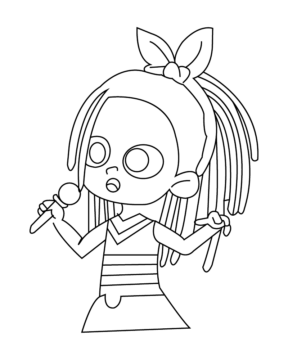 Dibujo de Super Sema Singing a Song Coloring Page para Colorear