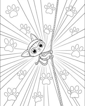 Dibujo de Superkitties Gato ladrón página para Colorear