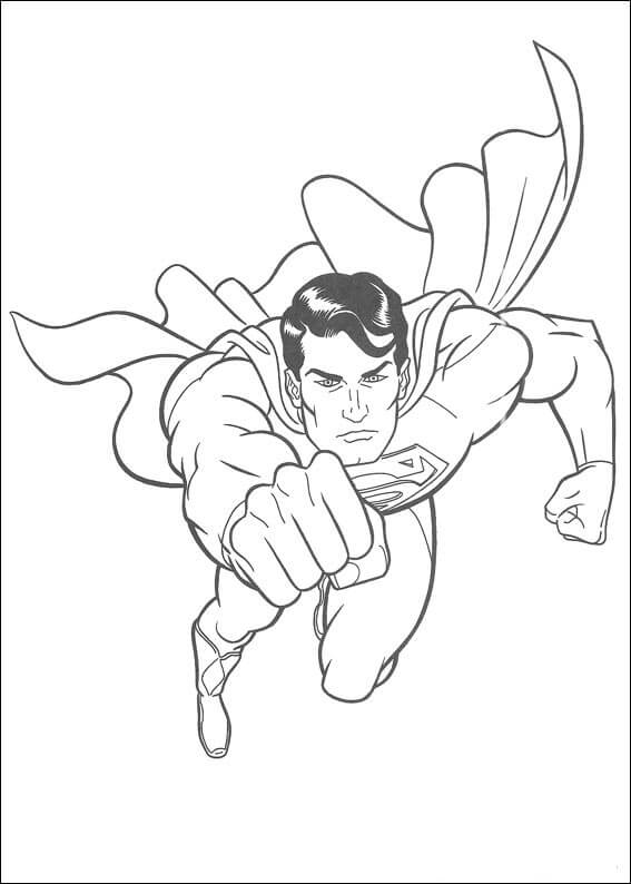 Dibujo de Bonito Superman para Colorear