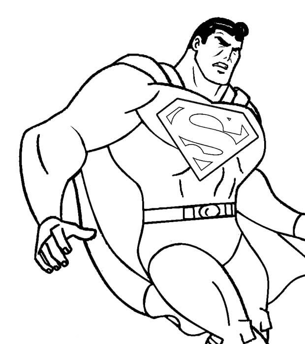 Dibujo de Básico Superman para Colorear