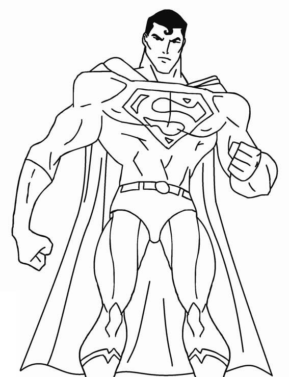 Dibujo de Fuerte Superman Guay para Colorear
