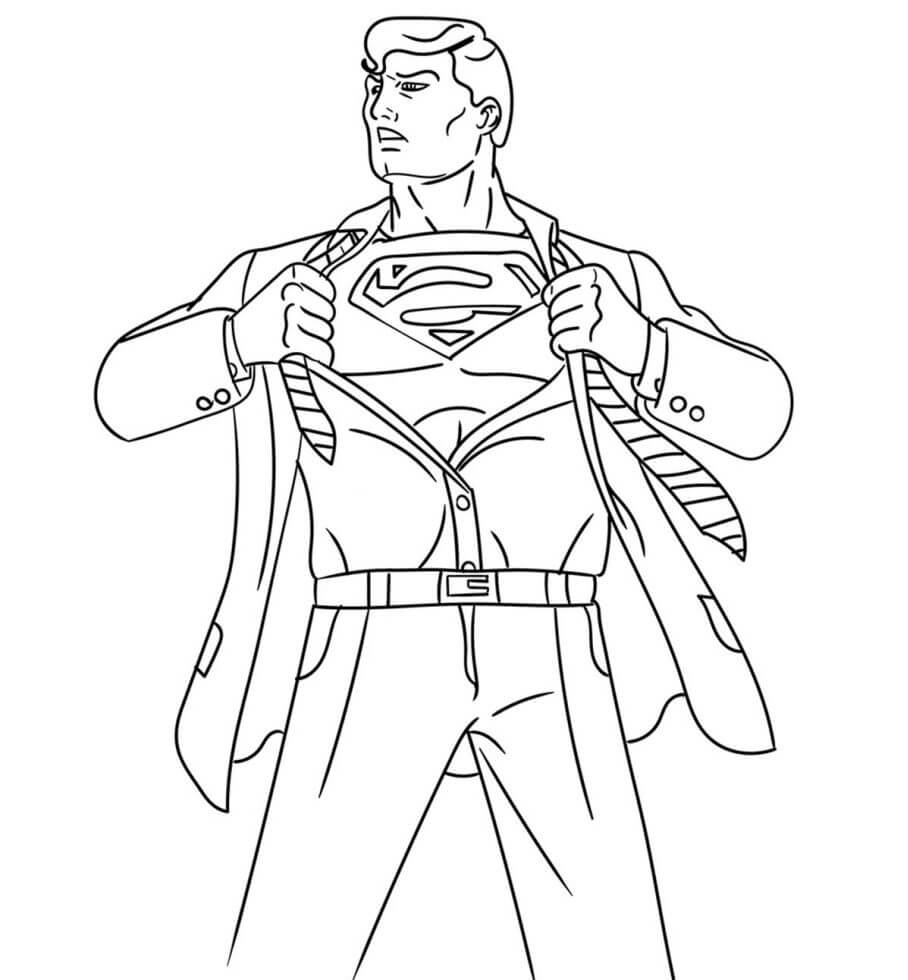 Dibujo de Genial Superman para Colorear