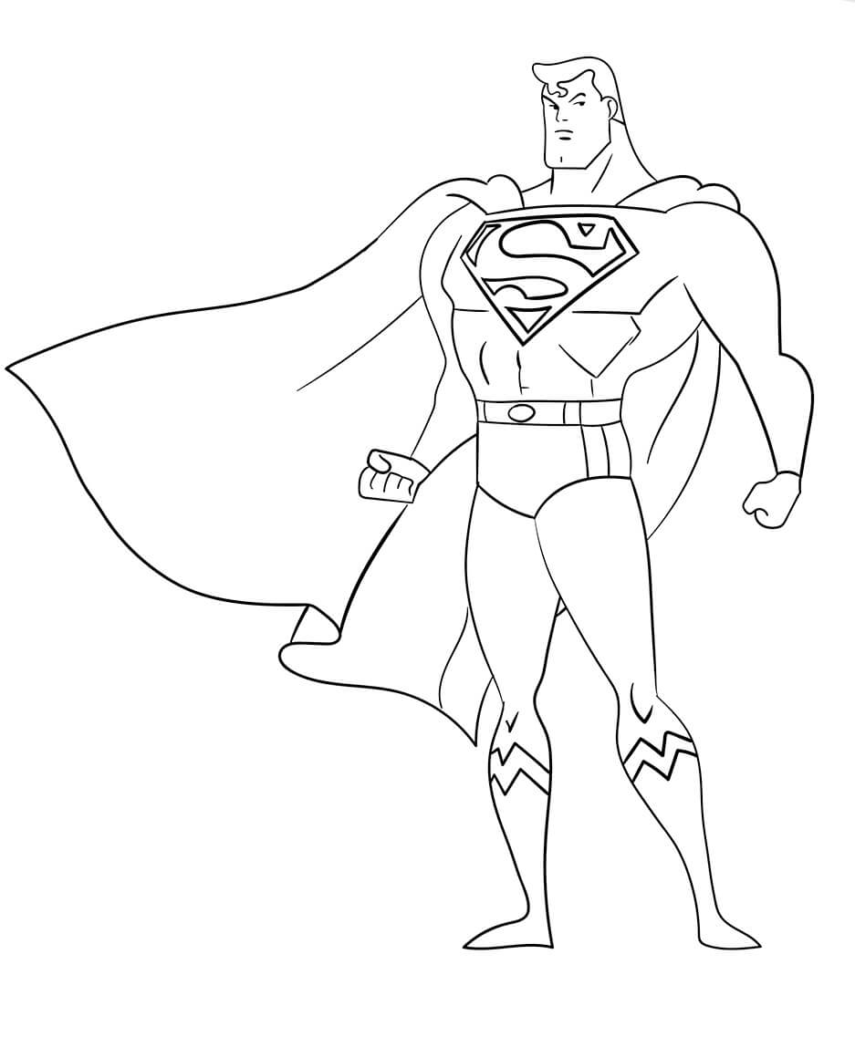 Dibujo de Impresionante Superman para Colorear
