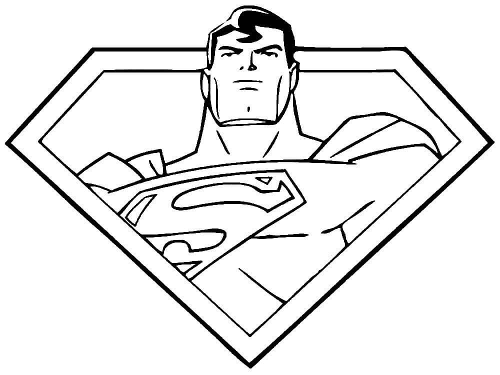 Dibujo de Retrato de Superman para Colorear