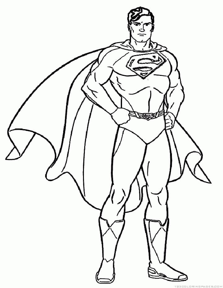 Dibujo de Superman Asombroso para Colorear
