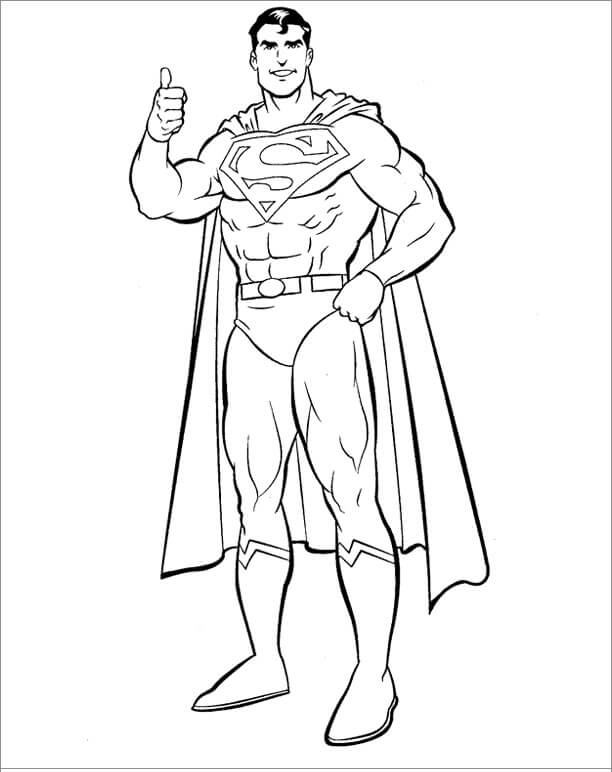 Dibujo de Superman Divertido para Colorear